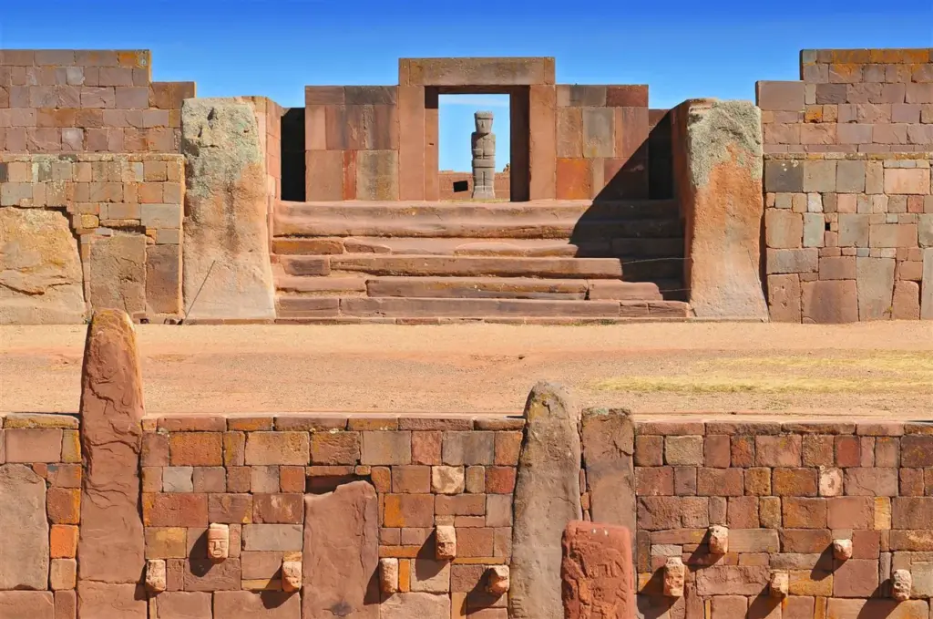 The Kalasasaya temple at Tiwanaku, near La Paz