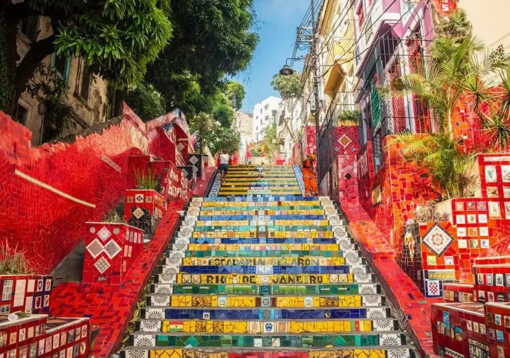 The Selarón Steps, between Santa Teresa and Lapa