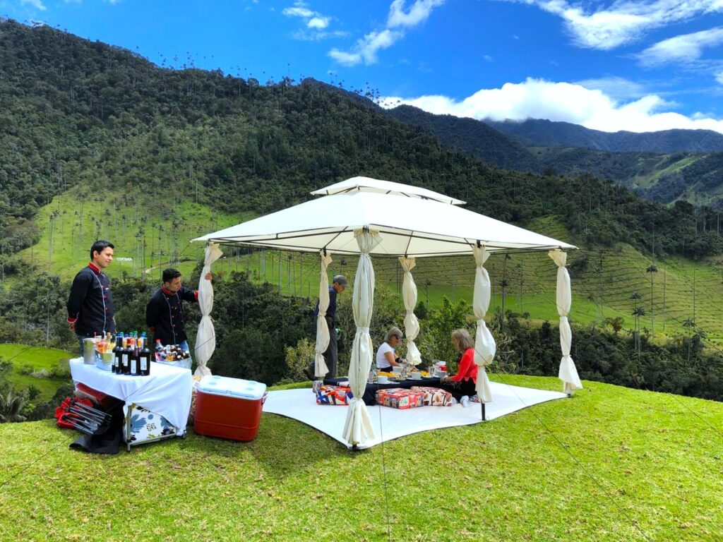 A private picnic in the Cocora Valley, in Colombia’s Coffee Region