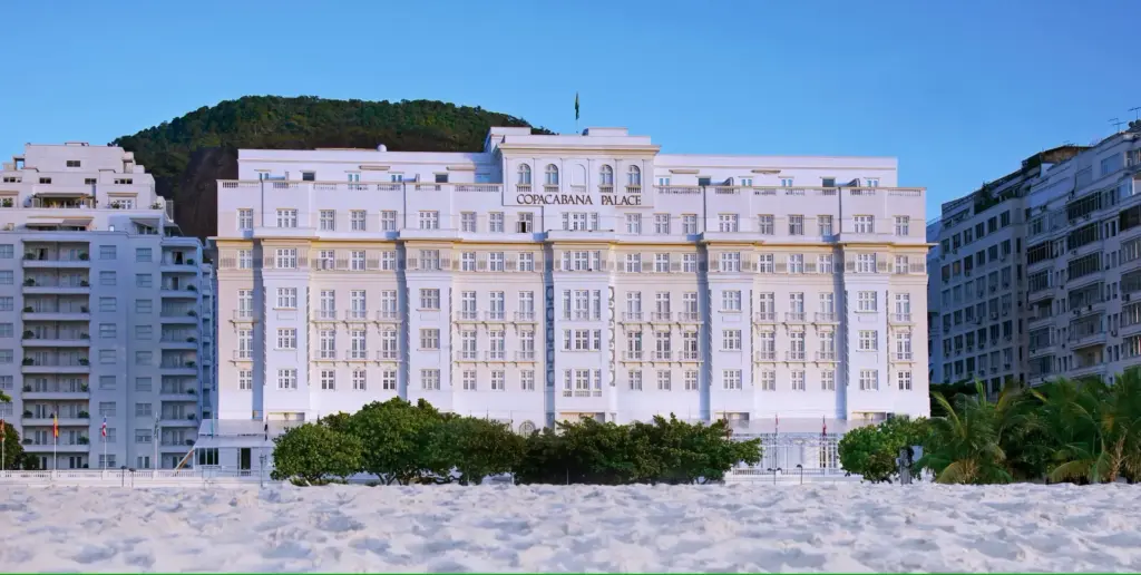 The Belmond Copacabana Palace on Copacabana beach
